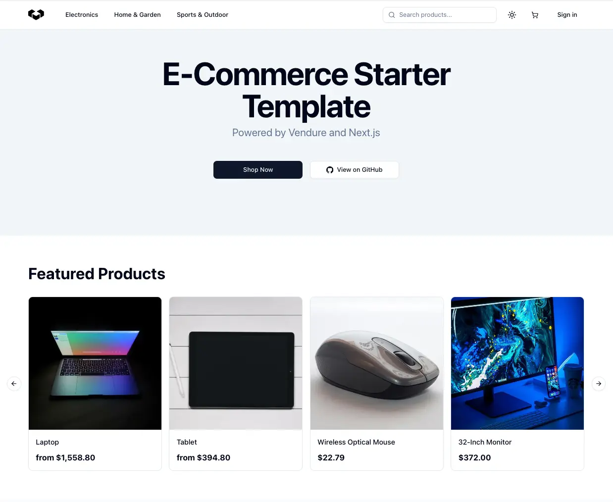 Next.js Storefront